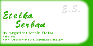 etelka serban business card