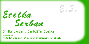 etelka serban business card
